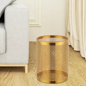 Poubelle Inox Maille Or