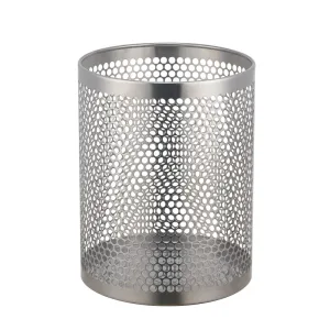 Poubelle Inox Maille Argent