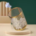 poubelle design maille or inox