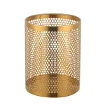 poubelle élégante maille or en inox