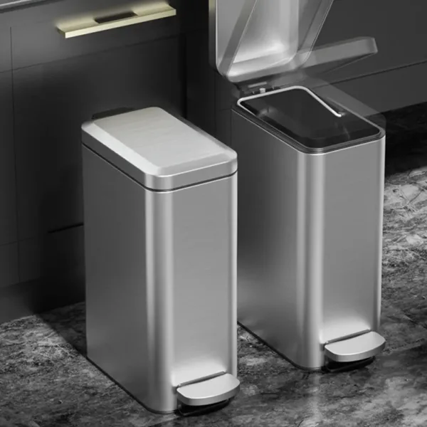 poubelle inox élégante éclat