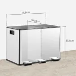 poubelle design moderne trois compartiments