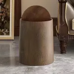 poubelle en bois chêne
