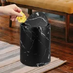 poubelle décorative marbrée 12l